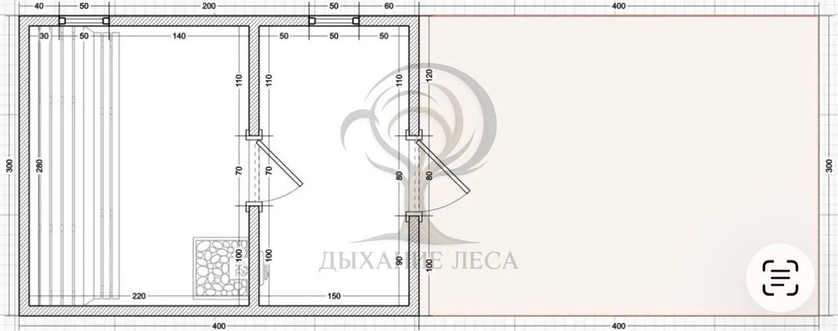 Планировка: Баня 4×3 м